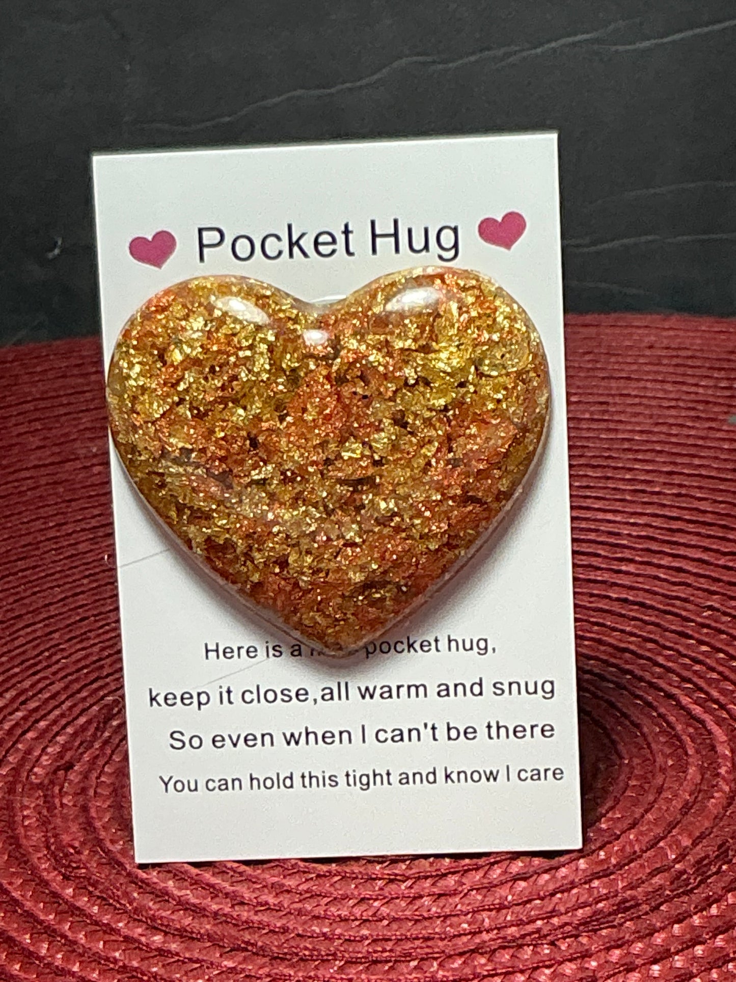 Gold & Copper Flakes Pocket Hugs