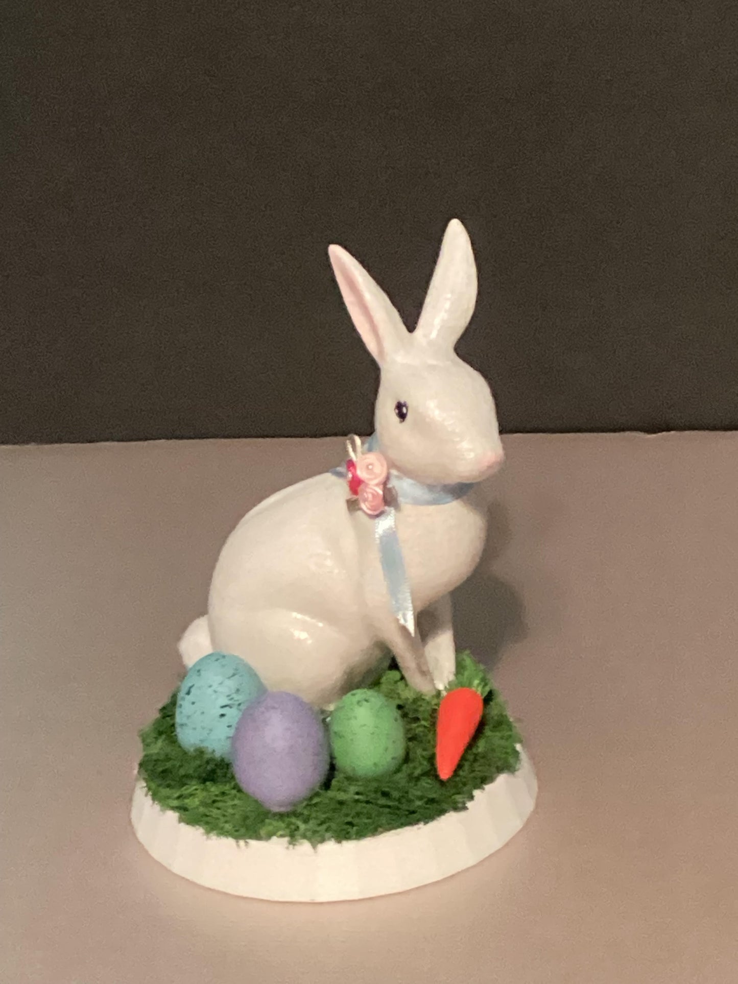 Medium Rabbit with Plastic Eggs and a Carrot
