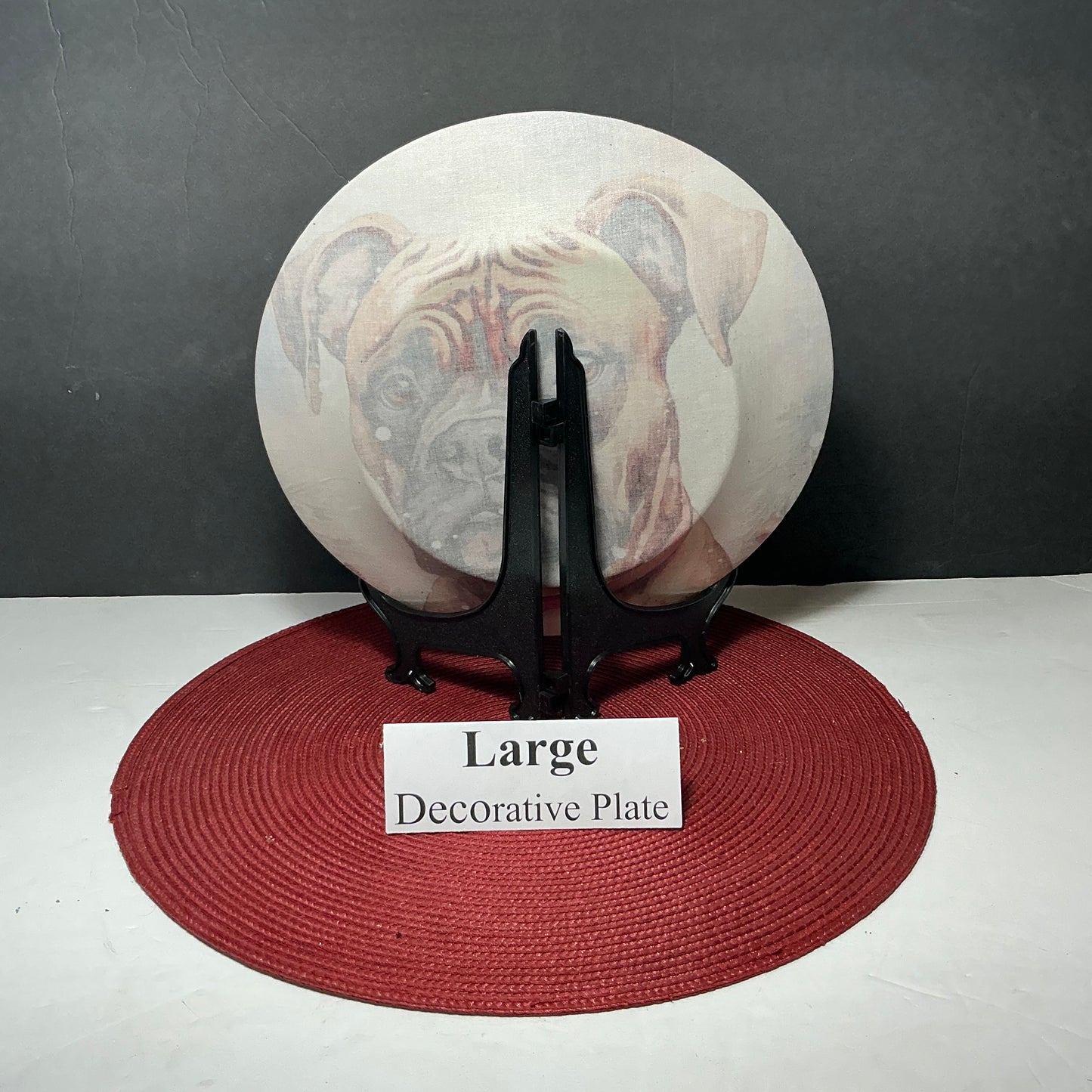 Large Boxer Dog Decorative Plate