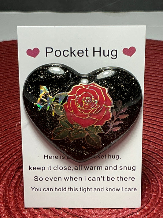 Rose with Butterfly Pocket Hug